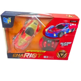 1:18 Chariot Alliance RC Racing Car – High-Speed Remote Control Car with 3D Lights | Rechargeable Sports Car for Kids