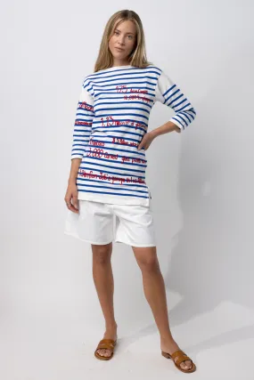 3/4 Cupertino Stripe Top