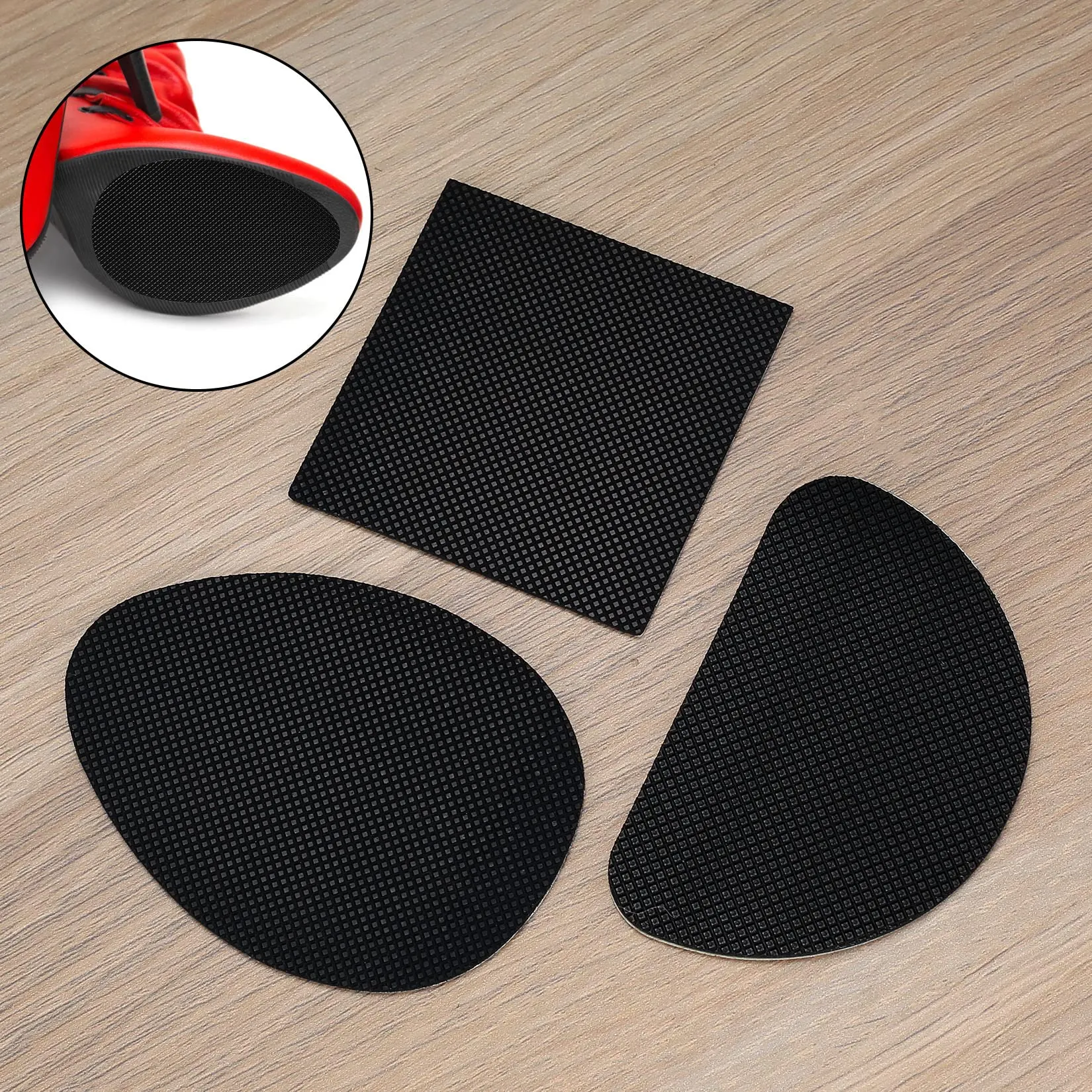 36 Pcs/18 Pairs Non-Slip Shoe Pads, Rubber Shoe Sole Protector Pads, Self-Adhesive Shoe Grips Pads Stickers Non Skid for Ladies Shoes, High Heels, Boots