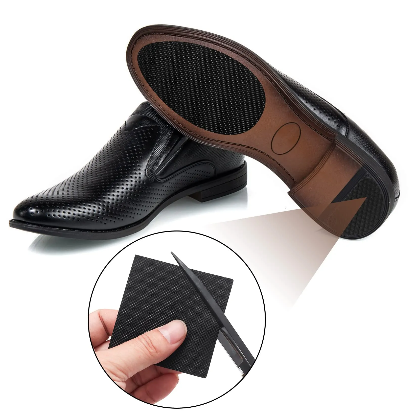 36 Pcs/18 Pairs Non-Slip Shoe Pads, Rubber Shoe Sole Protector Pads, Self-Adhesive Shoe Grips Pads Stickers Non Skid for Ladies Shoes, High Heels, Boots