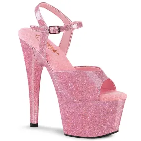 ADORE-709GP Pleaser Baby Pink Glitter Sexy Platform Shoes (Pole Dancing Heels)