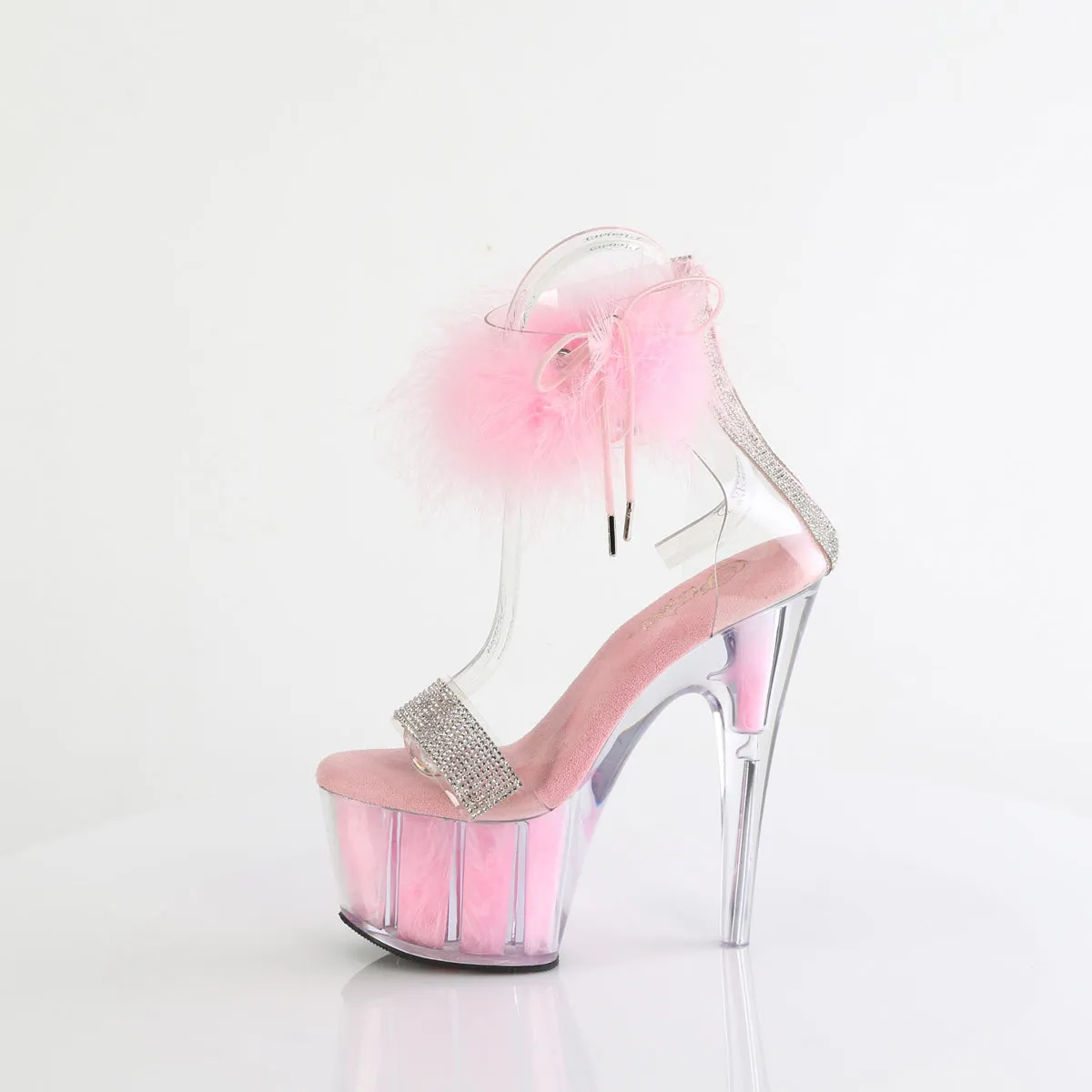 ADORE-727F Pleaser Clear/Baby Pink Sexy Platform Shoes (Pole Dancing Heels)