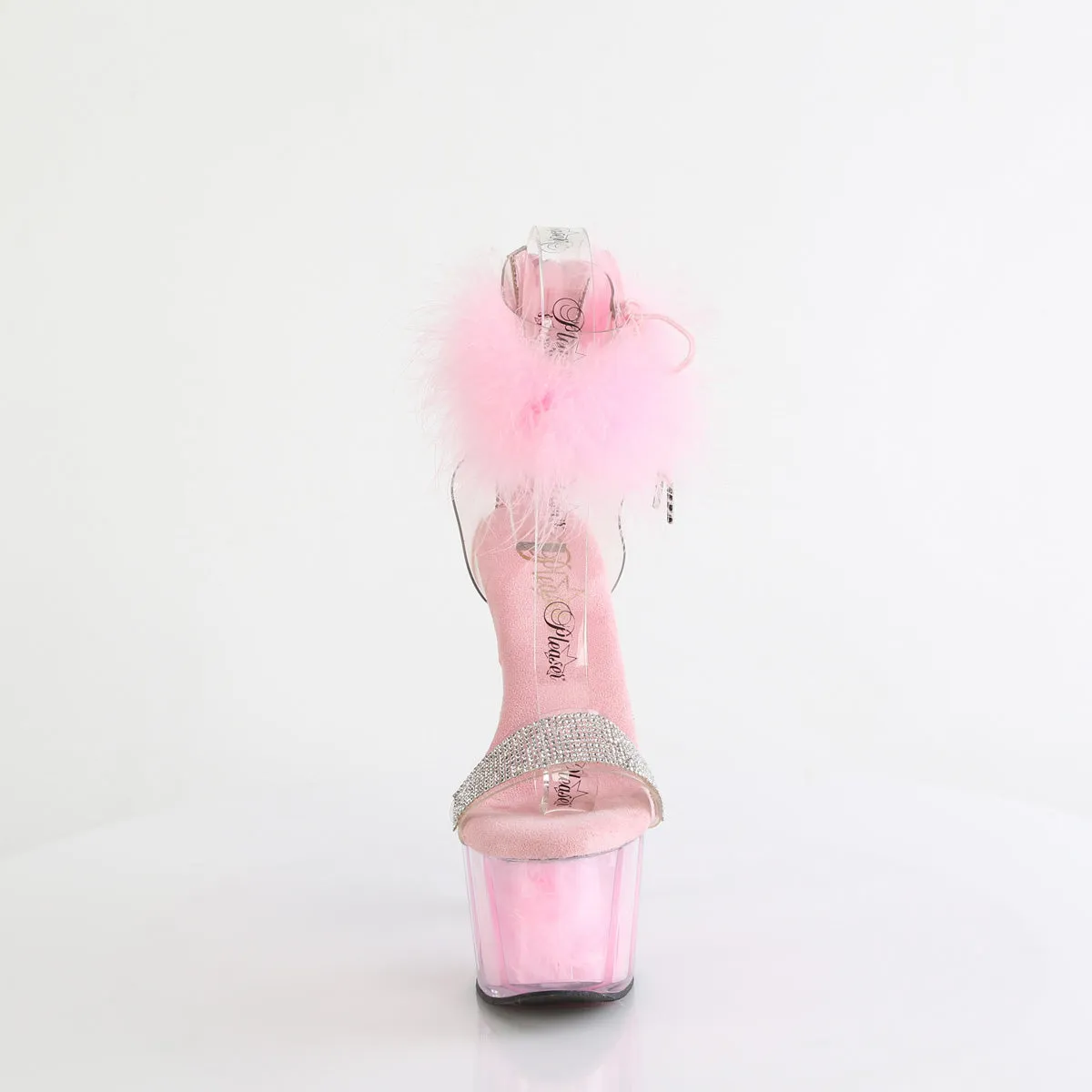 ADORE-727F Pleaser Clear/Baby Pink Sexy Platform Shoes (Pole Dancing Heels)