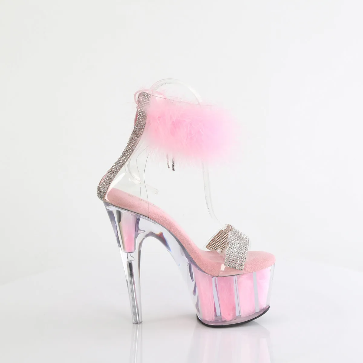 ADORE-727F Pleaser Clear/Baby Pink Sexy Platform Shoes (Pole Dancing Heels)