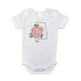 Alabama Camellia Baby Onesie by Little Hometown