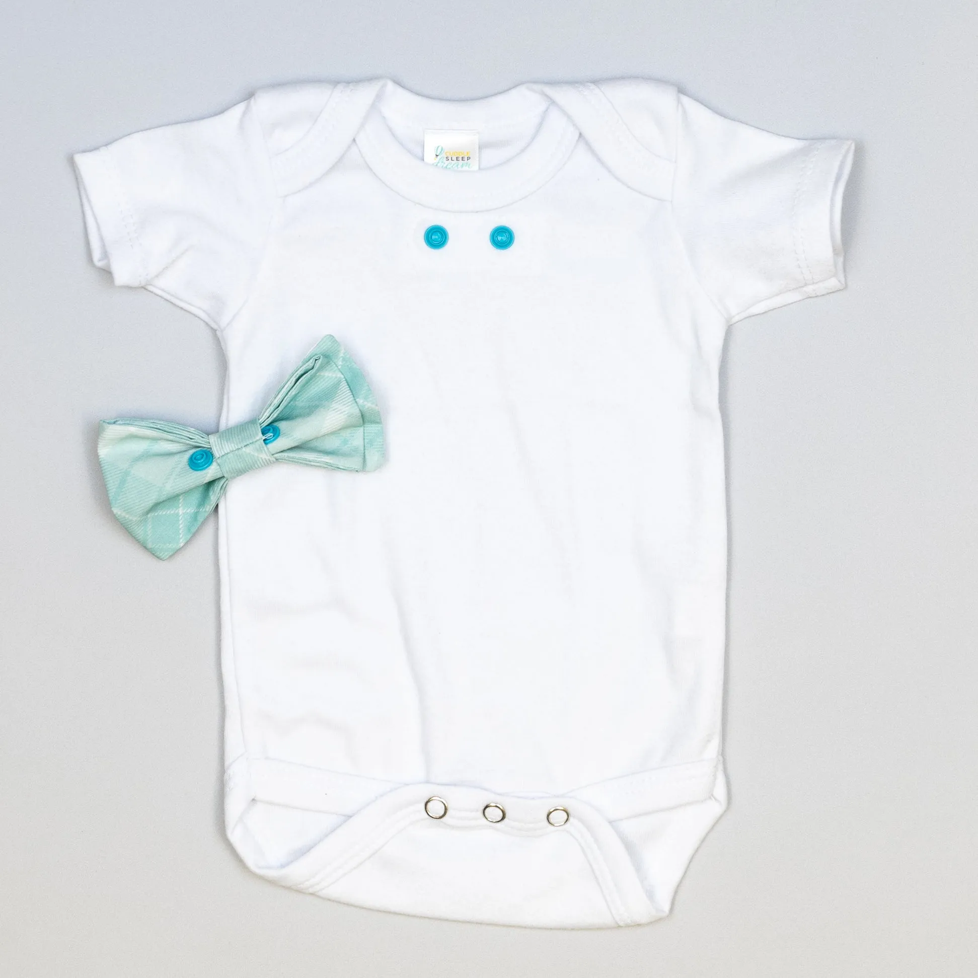 Aqua Plaid | Easter Bowtie Bodysuit