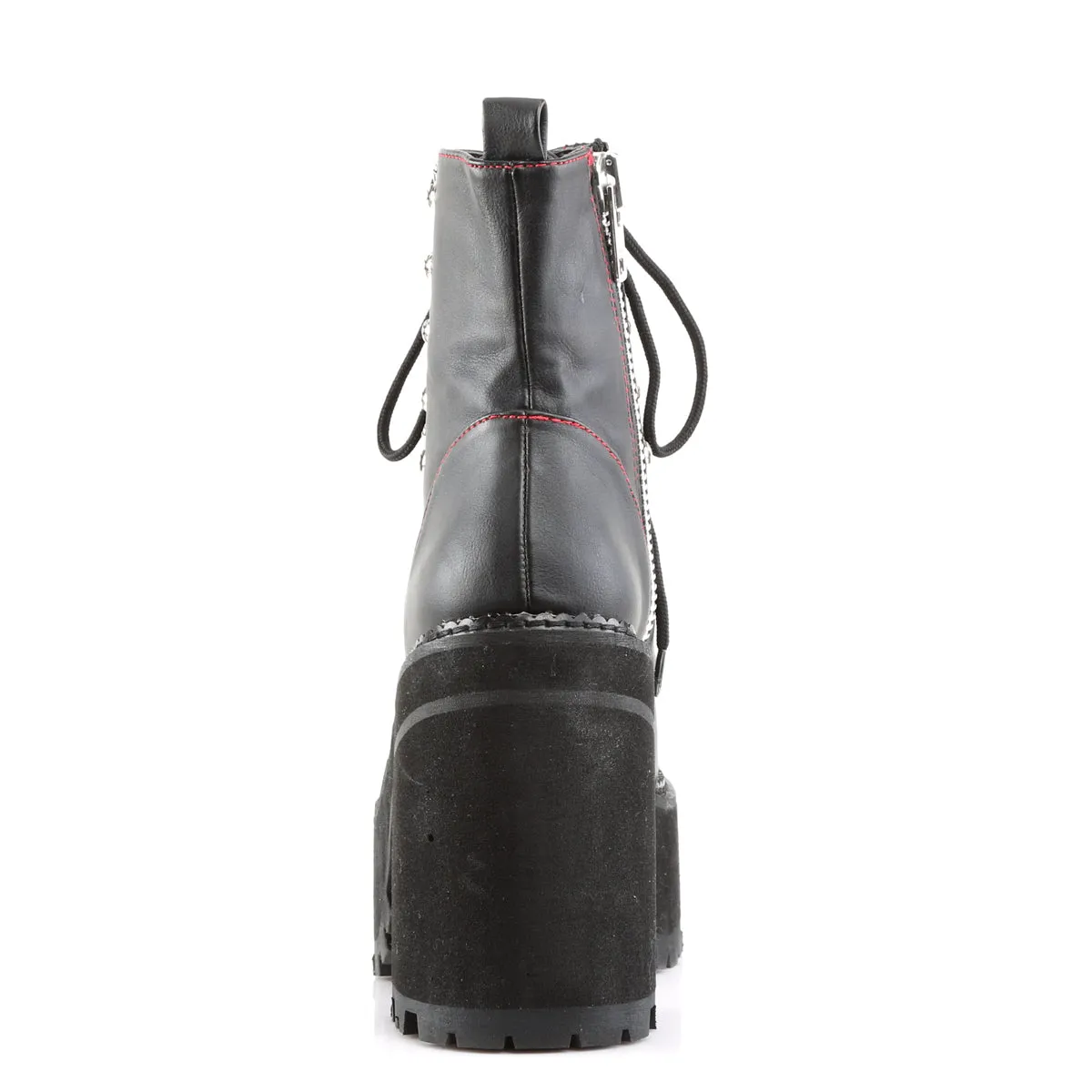 ASSAULT-100 DemoniaCult Black Vegan Leather Sexy Women's Ankle Boots (Alternative Footwear)