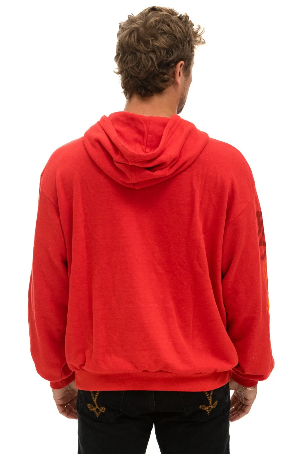 AVIATOR NATION AUSTIN RELAXED PULLOVER HOODIE - RED