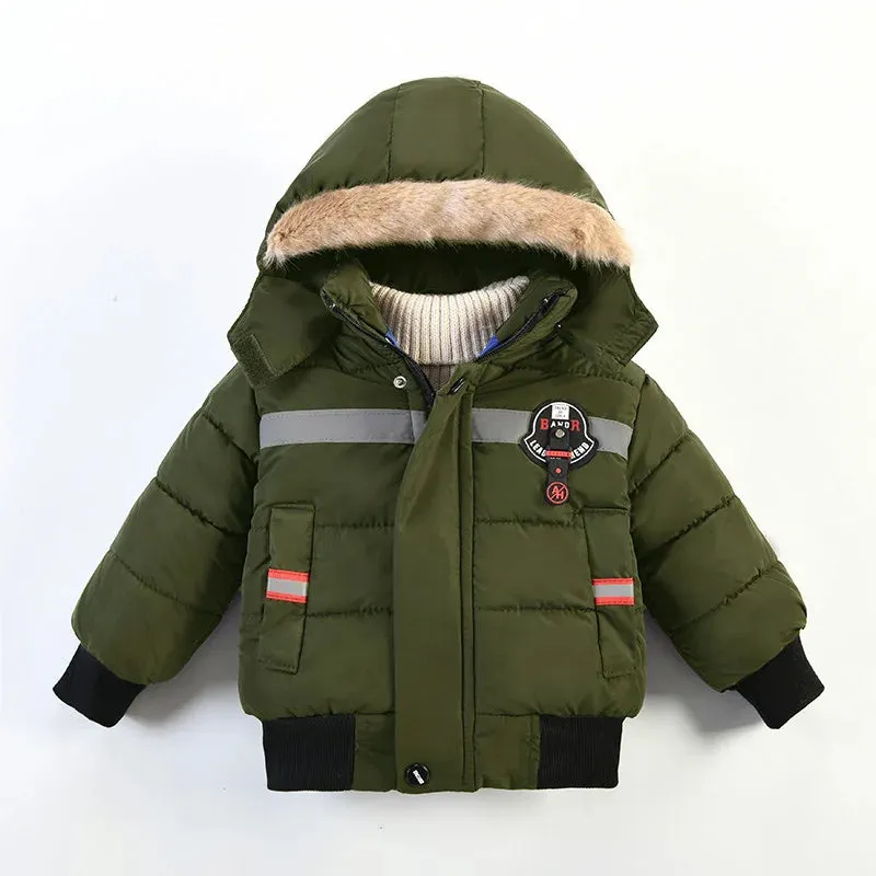 Baby Boys & Girls Warm Casual Hooded Jacket