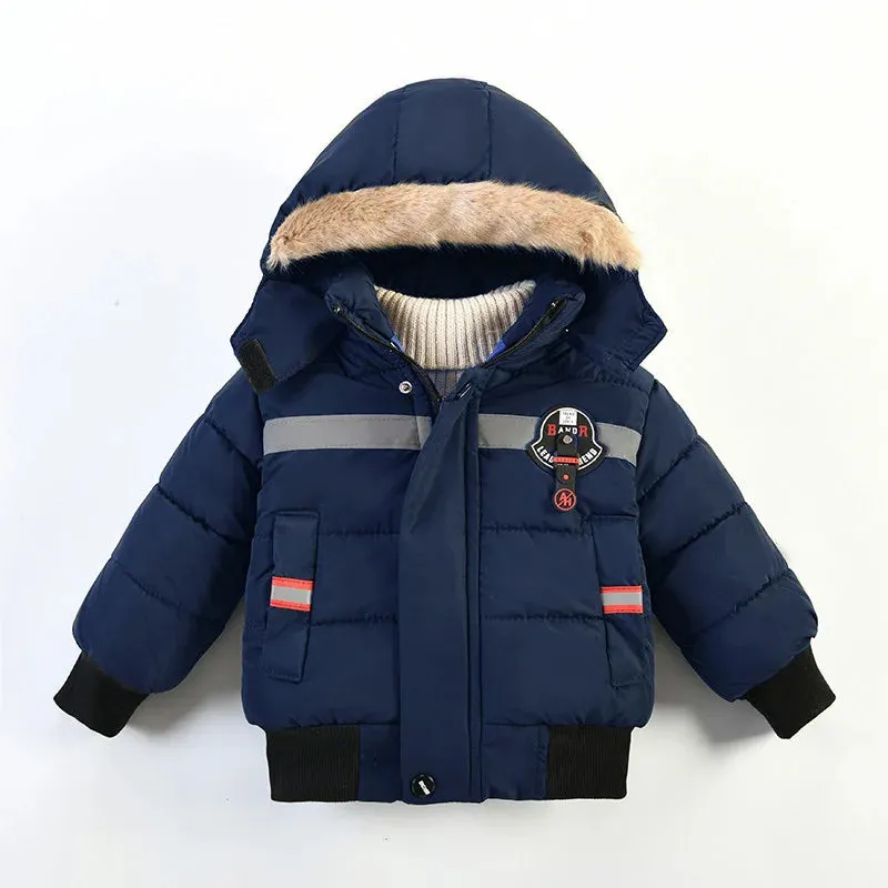 Baby Boys & Girls Warm Casual Hooded Jacket