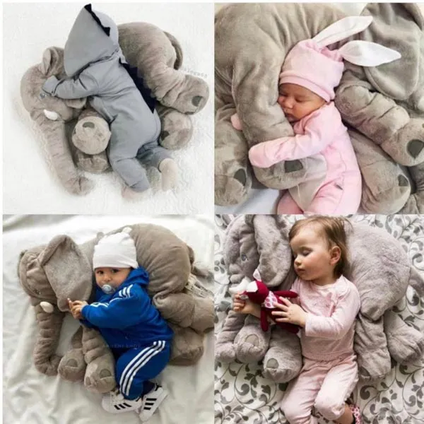 Baby Elephant Cuddle Pillow (2 ft) | 4 colors | Scented