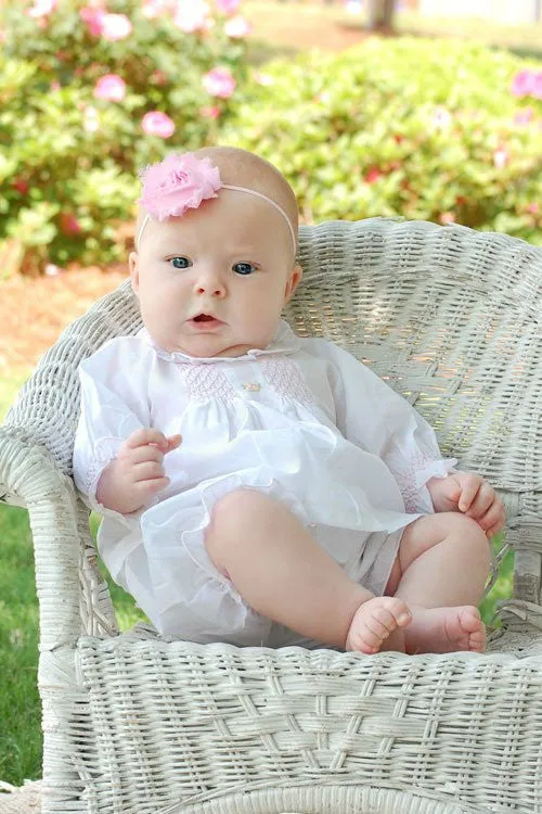 Baby Girls First Day Dress Set Hand Smocked and Embroidered