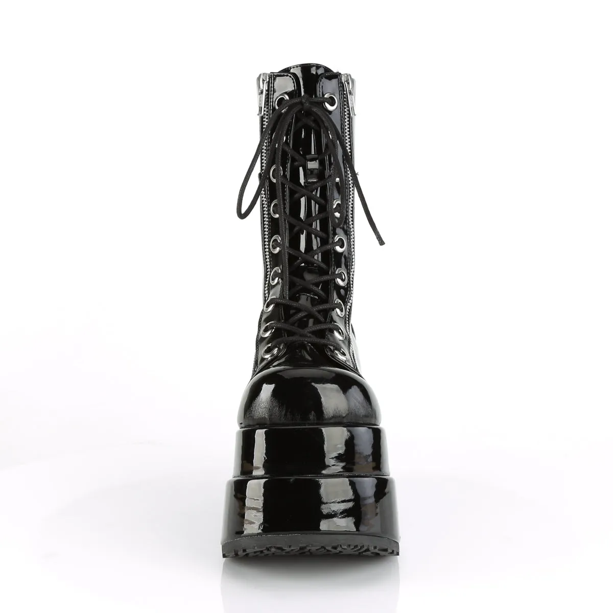 BEAR-265 DemoniaCult Black Patent Sexy Women's Mid-Calf & Knee High Boots (Alternative Footwear)