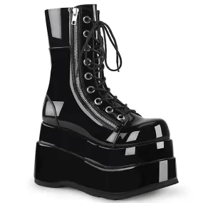 BEAR-265 DemoniaCult Black Patent Sexy Women's Mid-Calf & Knee High Boots (Alternative Footwear)