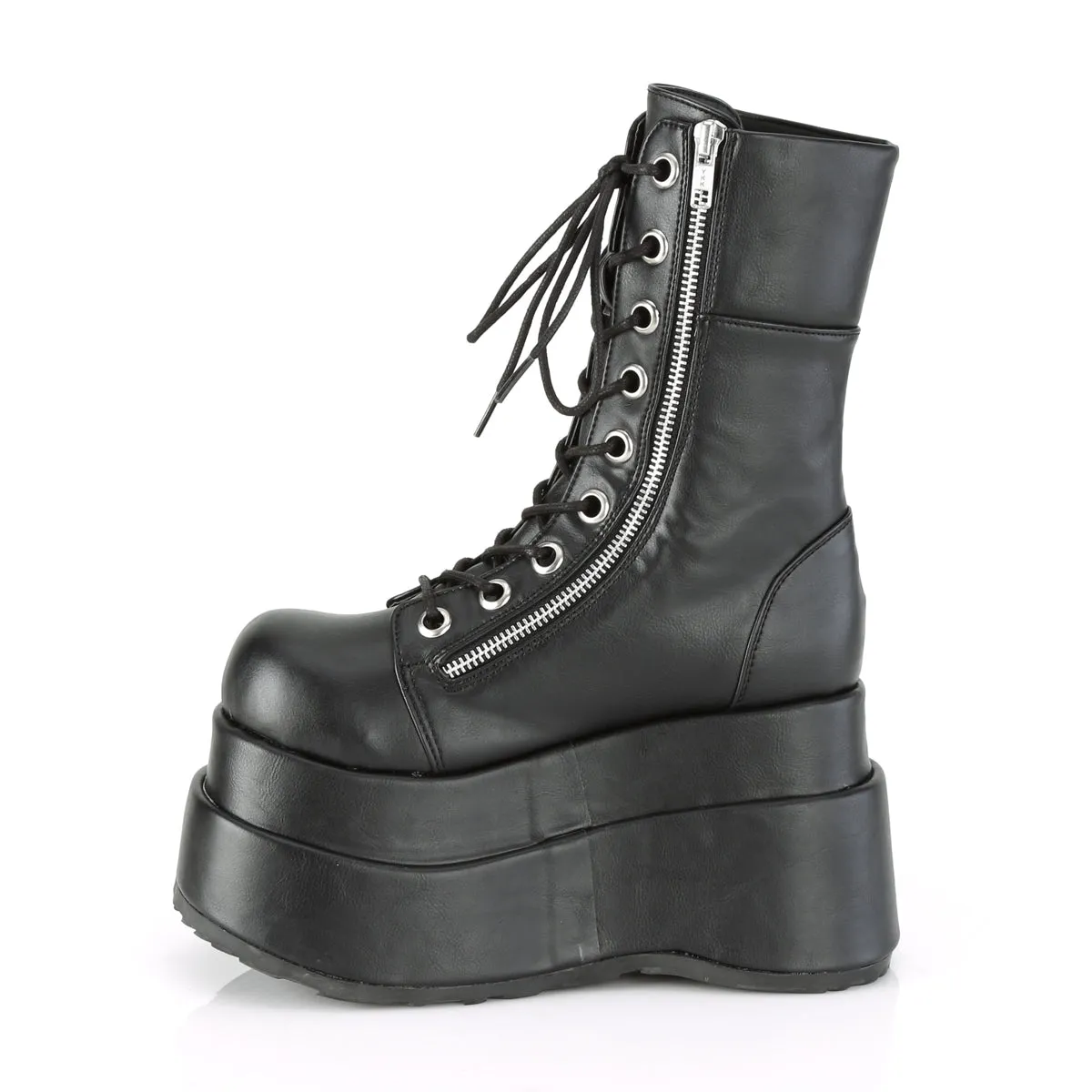 BEAR-265 DemoniaCult Black Vegan Leather Sexy Women's Mid-Calf & Knee High Boots (Alternative Footwear)