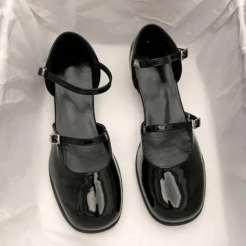 binfenxie  -  French Elegant Medium Heel Women's Shoes Non-slip Casual Fashion Sandals Ladies 2024 Summer Mary Janes Design Slim Sandals Chic