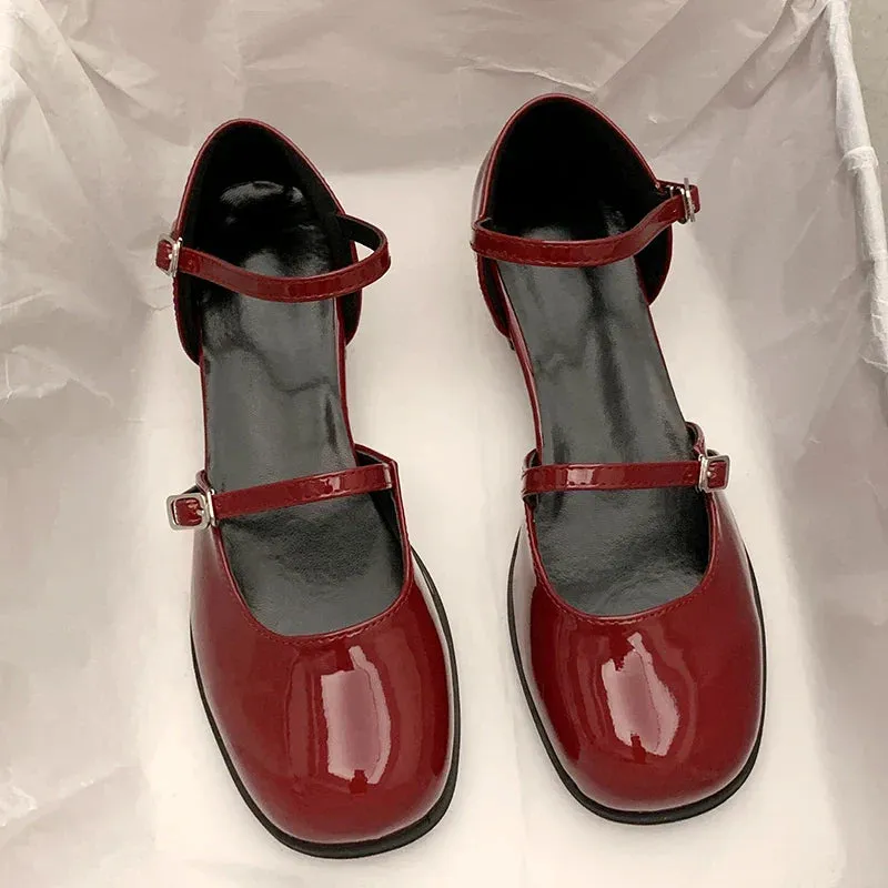 binfenxie  -  French Elegant Medium Heel Women's Shoes Non-slip Casual Fashion Sandals Ladies 2024 Summer Mary Janes Design Slim Sandals Chic