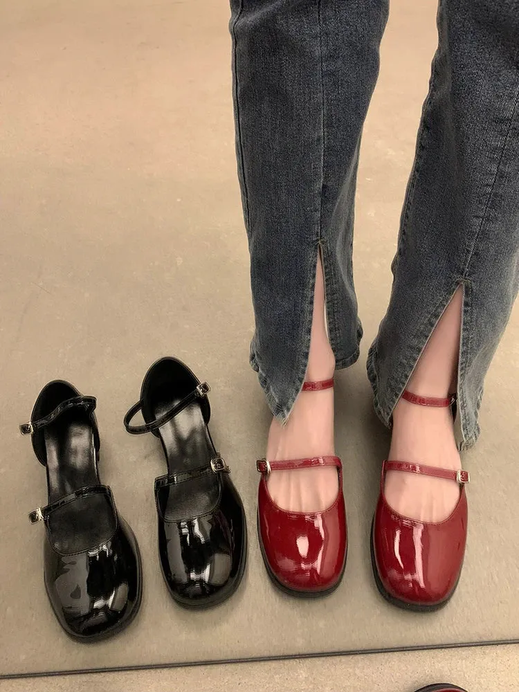 binfenxie  -  French Elegant Medium Heel Women's Shoes Non-slip Casual Fashion Sandals Ladies 2024 Summer Mary Janes Design Slim Sandals Chic