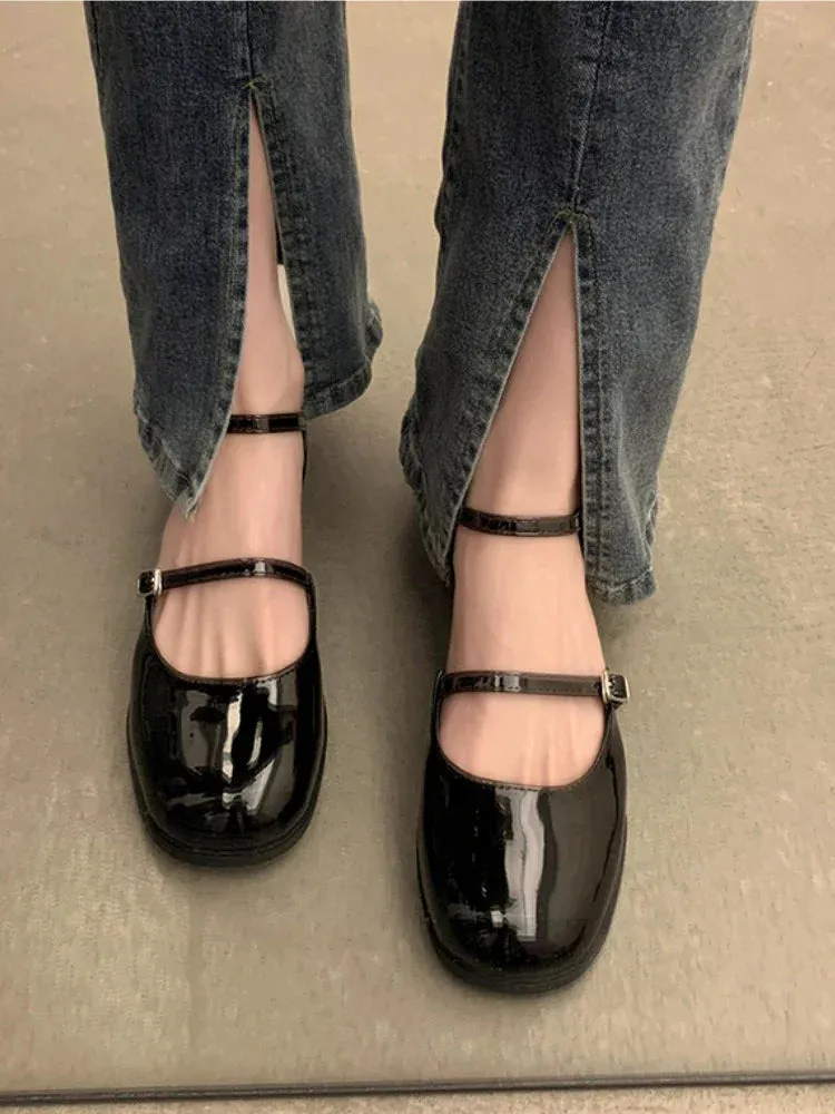 binfenxie  -  French Elegant Medium Heel Women's Shoes Non-slip Casual Fashion Sandals Ladies 2024 Summer Mary Janes Design Slim Sandals Chic