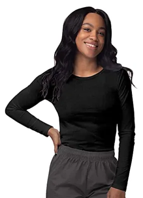 Black Scrubs for Ladies - Long Sleeve Comfort Underscrub Tee - SIVVAN Womens Fall Fashion