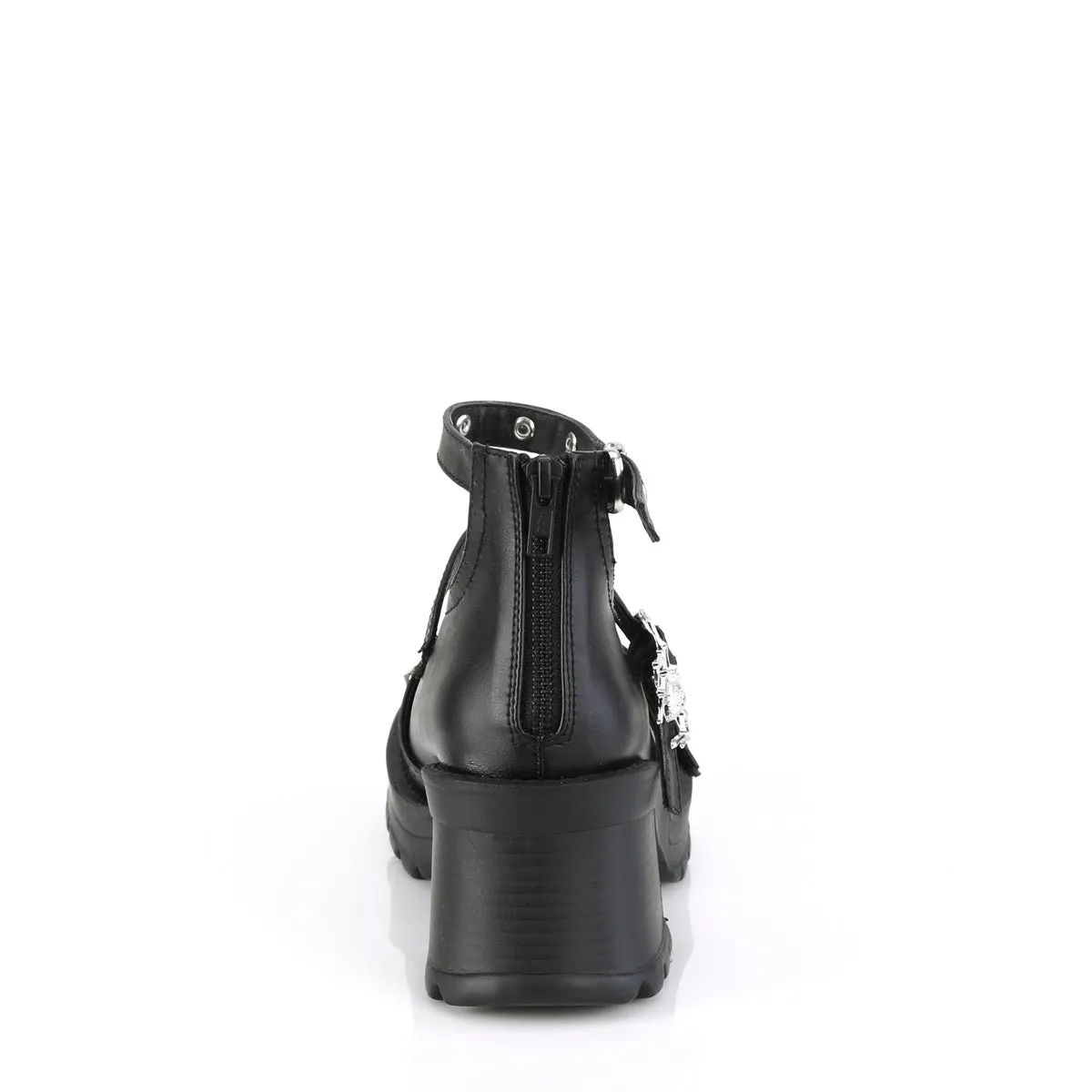 BRATTY-30 DemoniaCult Black Vegan Leather Sexy Women's Heels & Platform Shoes (Alternative Footwear)