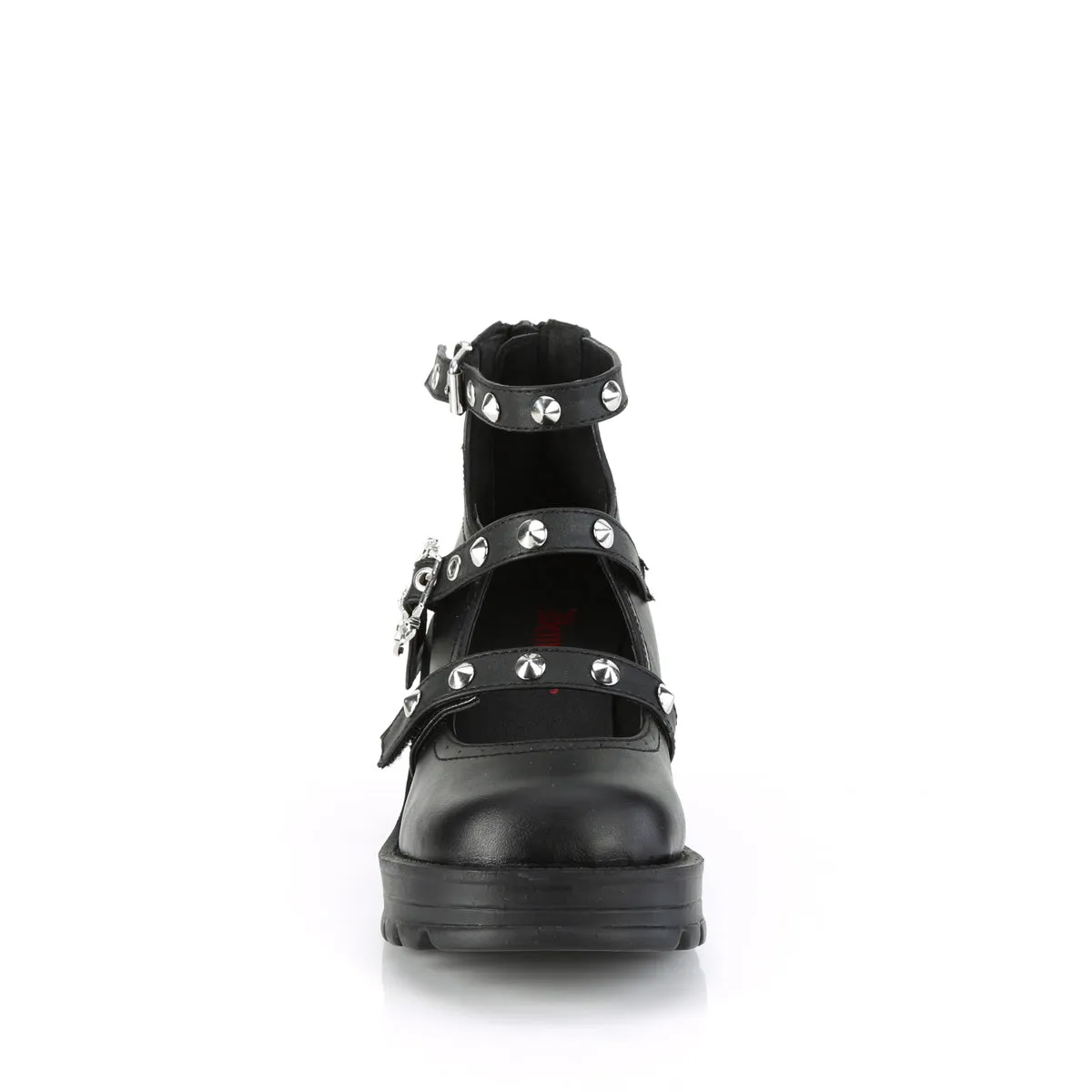 BRATTY-30 DemoniaCult Black Vegan Leather Sexy Women's Heels & Platform Shoes (Alternative Footwear)