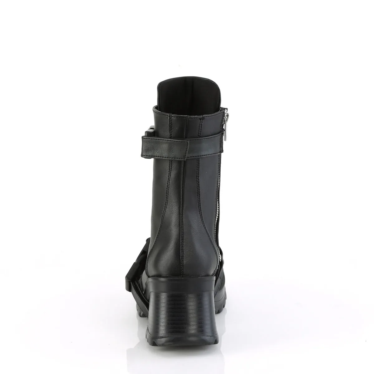 BRATTY-56 DemoniaCult Black Vegan Leather Sexy Women's Ankle Boots (Alternative Footwear)