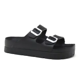 BRENNA Women's 2 Strap Sandal With Buckle