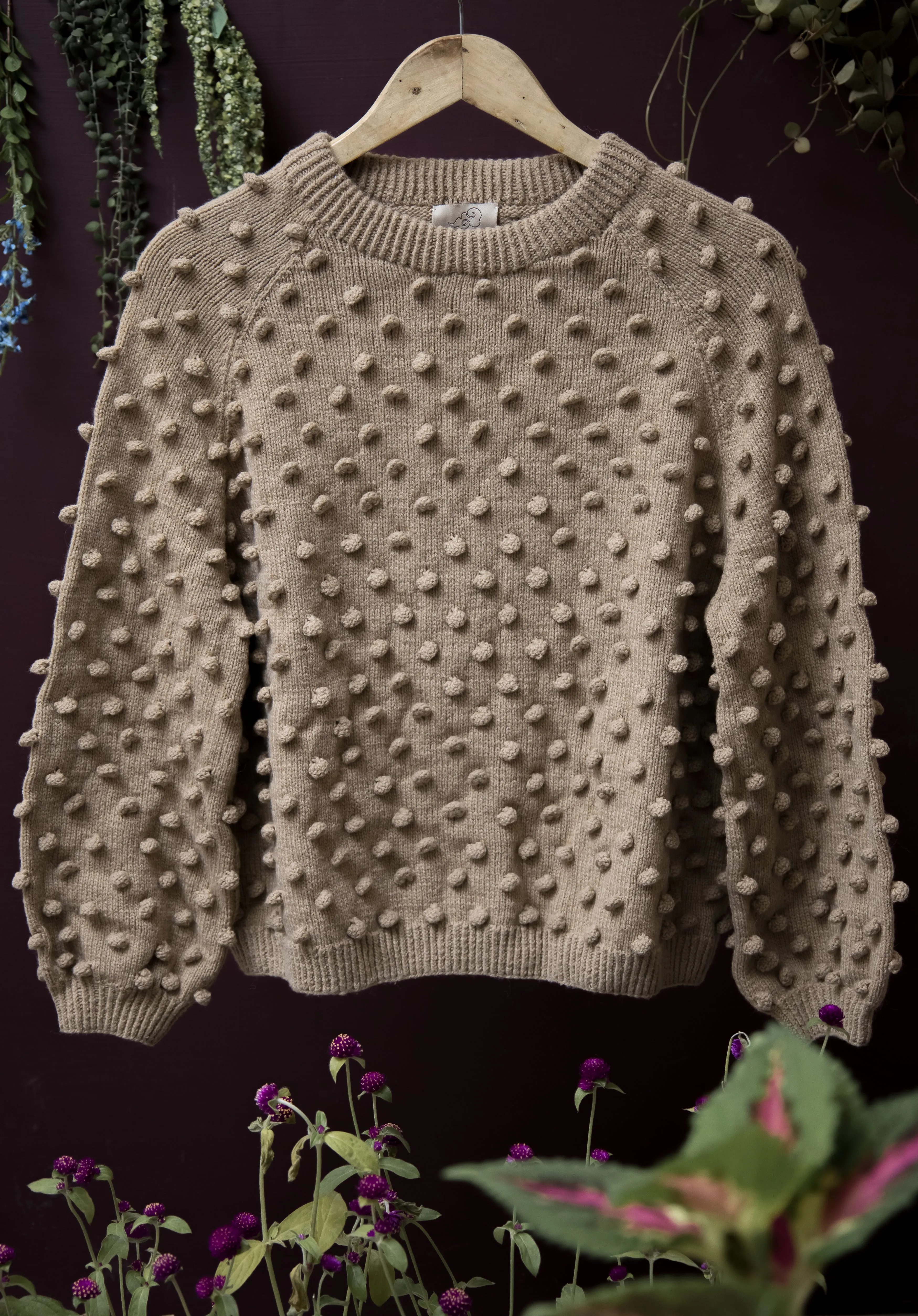 Bubble sweater (Women) - Light Camel