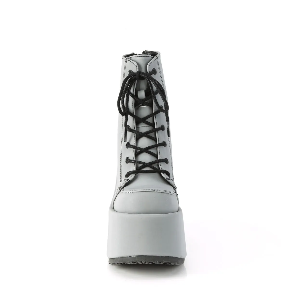 CAMEL-203 DemoniaCult Grey Sexy Women's Ankle Boots (Alternative Footwear)