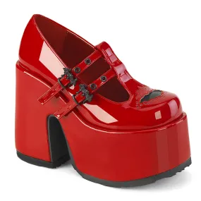 CAMEL-55 DemoniaCult Red Patent Sexy Women's Heels & Platform Shoes (Alternative Footwear)