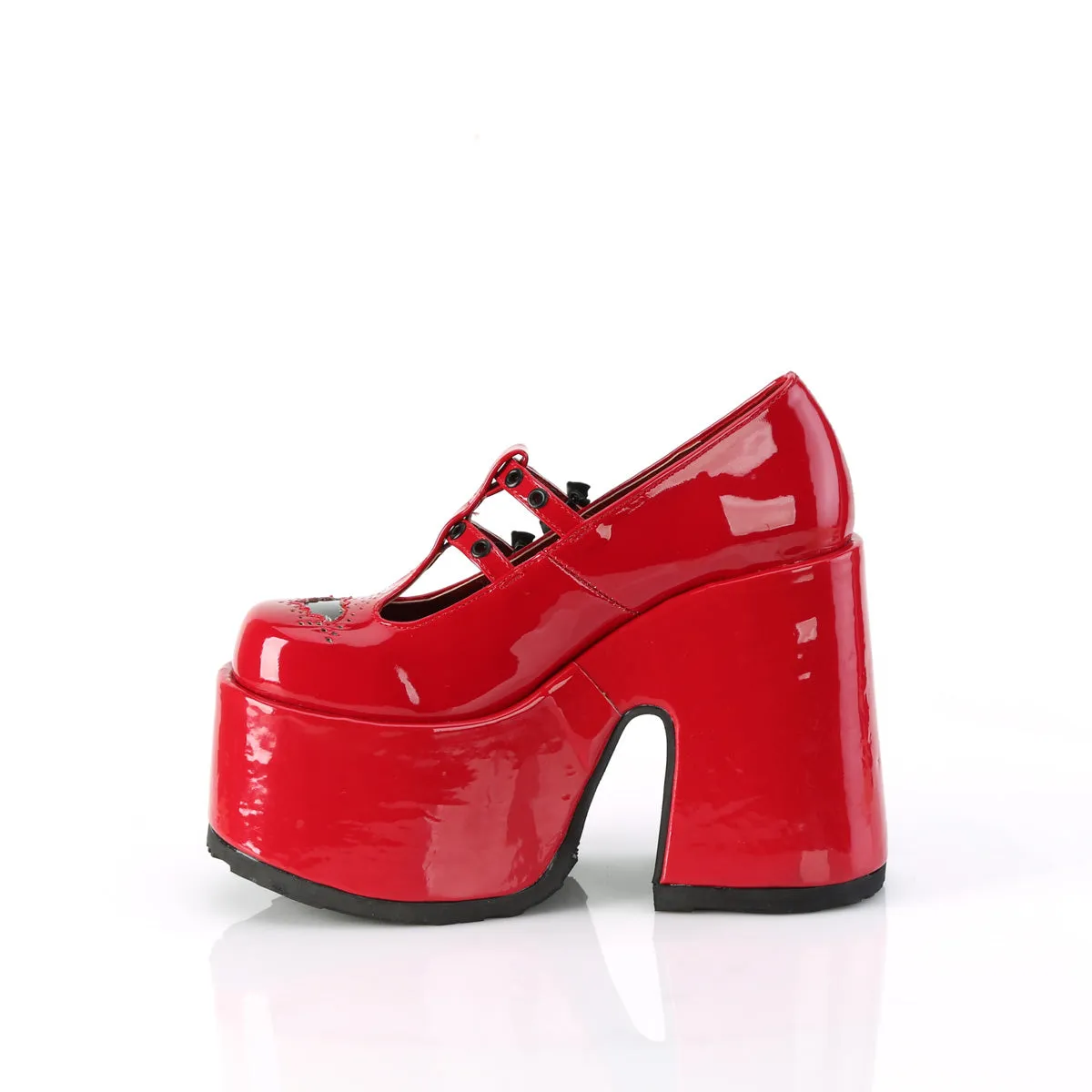CAMEL-55 DemoniaCult Red Patent Sexy Women's Heels & Platform Shoes (Alternative Footwear)