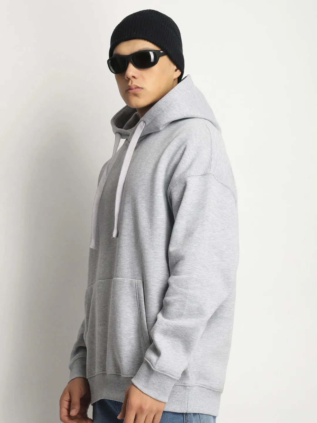 Cavendish Comfort Grey Melange Oversized Hoodie