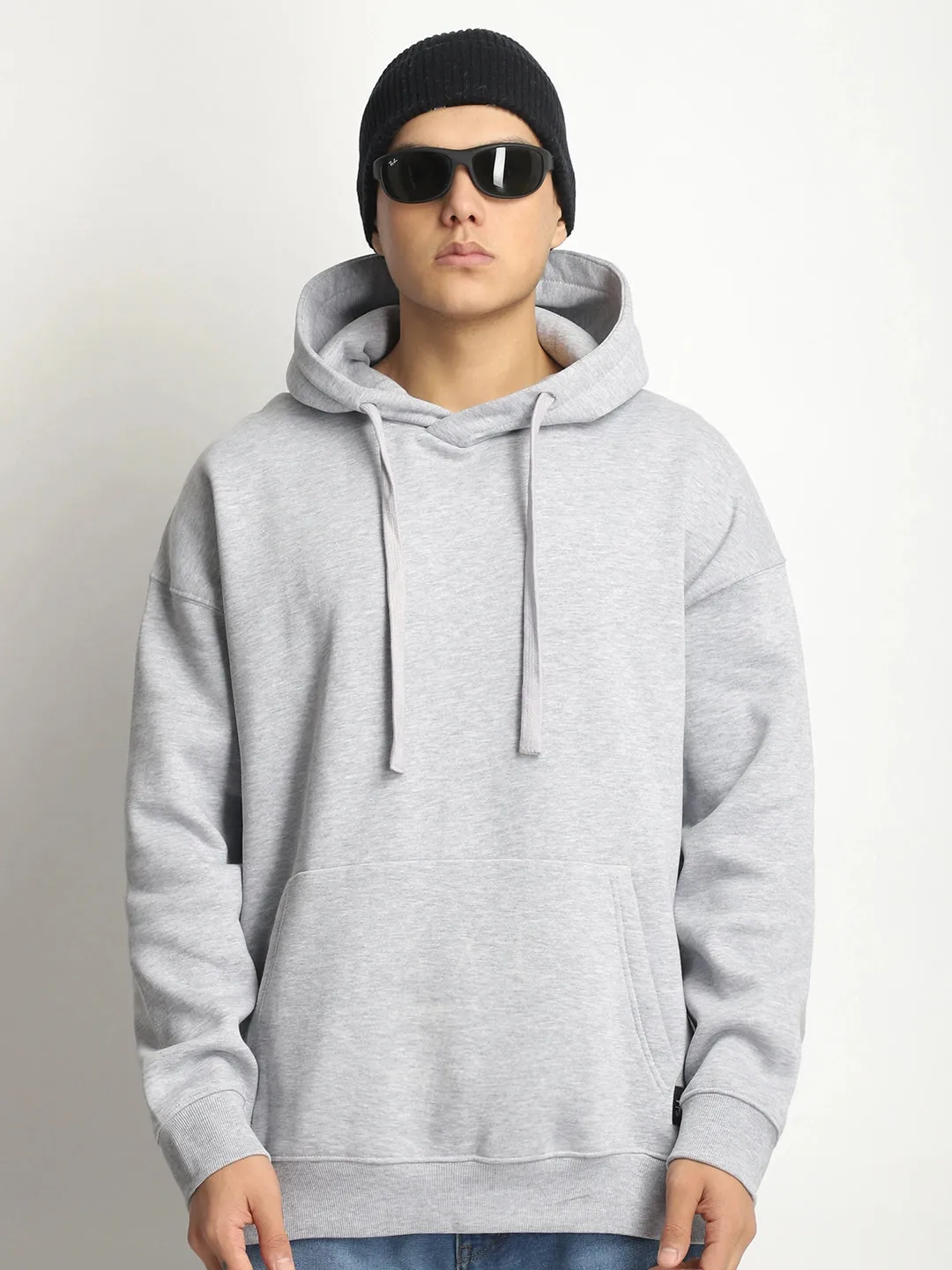 Cavendish Comfort Grey Melange Oversized Hoodie
