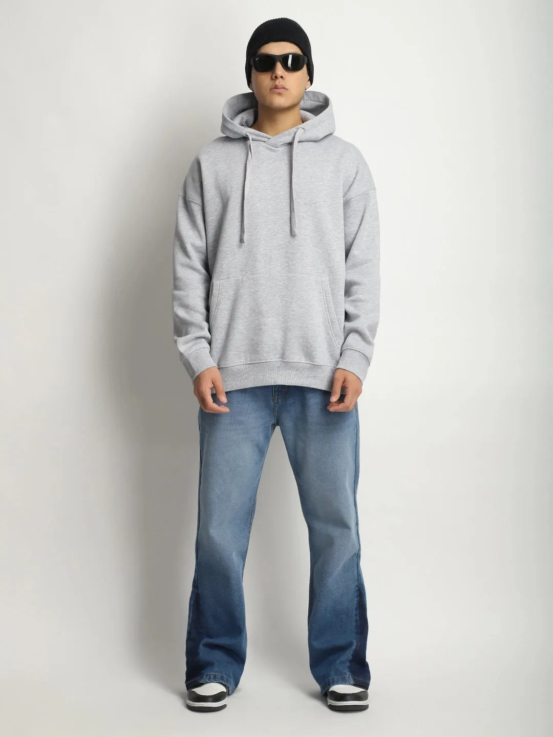 Cavendish Comfort Grey Melange Oversized Hoodie