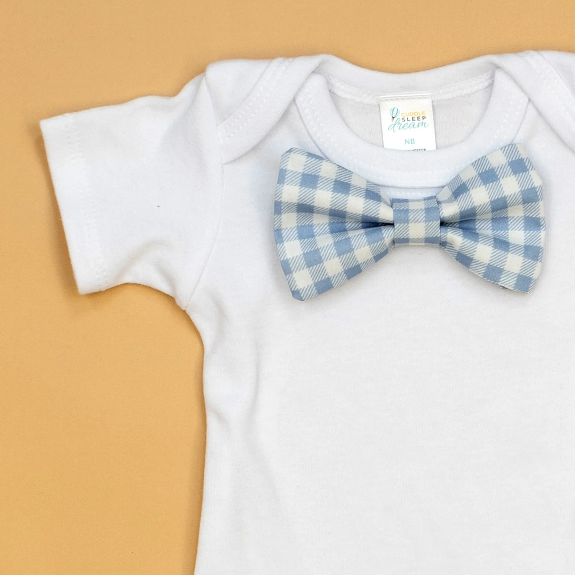Cloud Check Bowtie Bodysuit