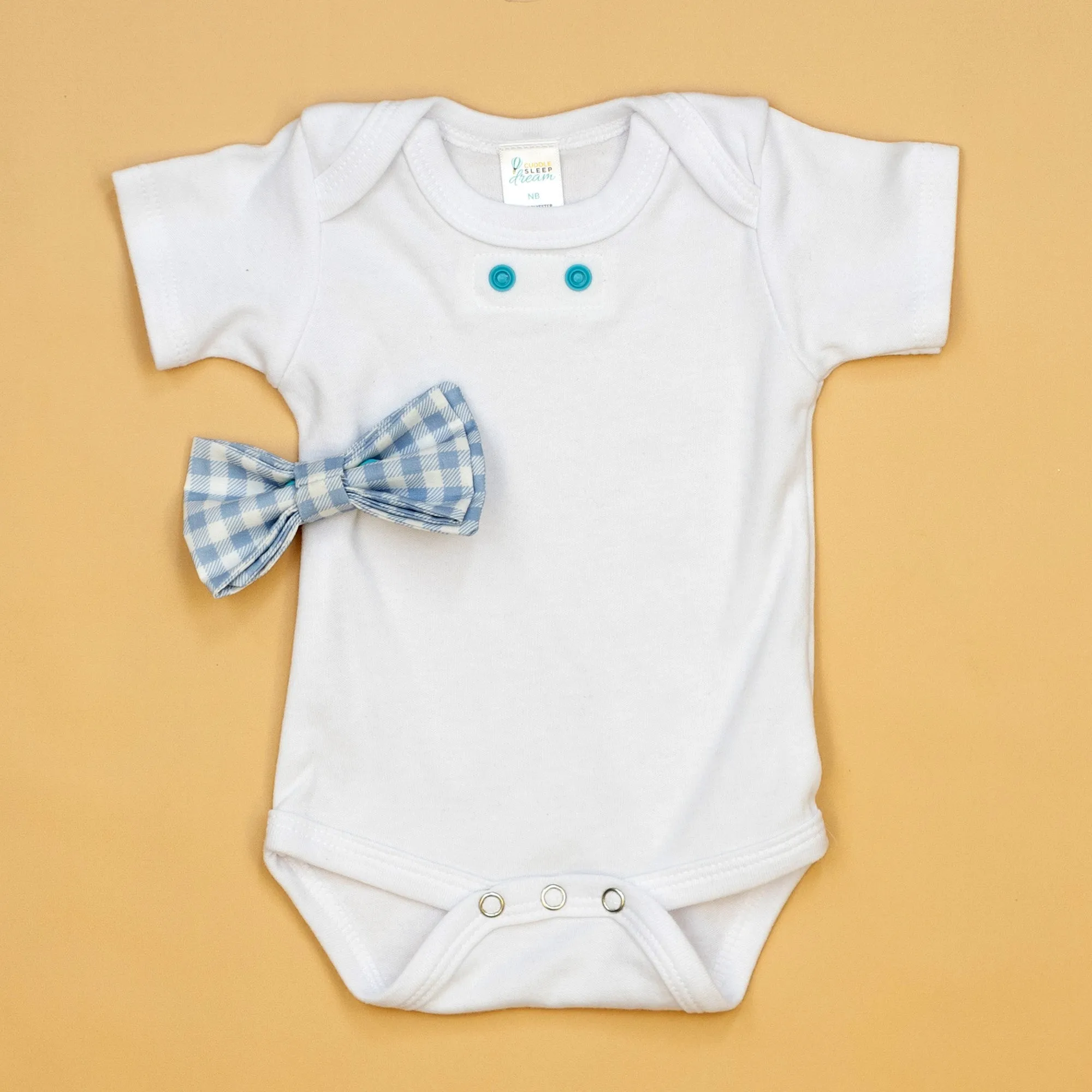 Cloud Check Bowtie Bodysuit