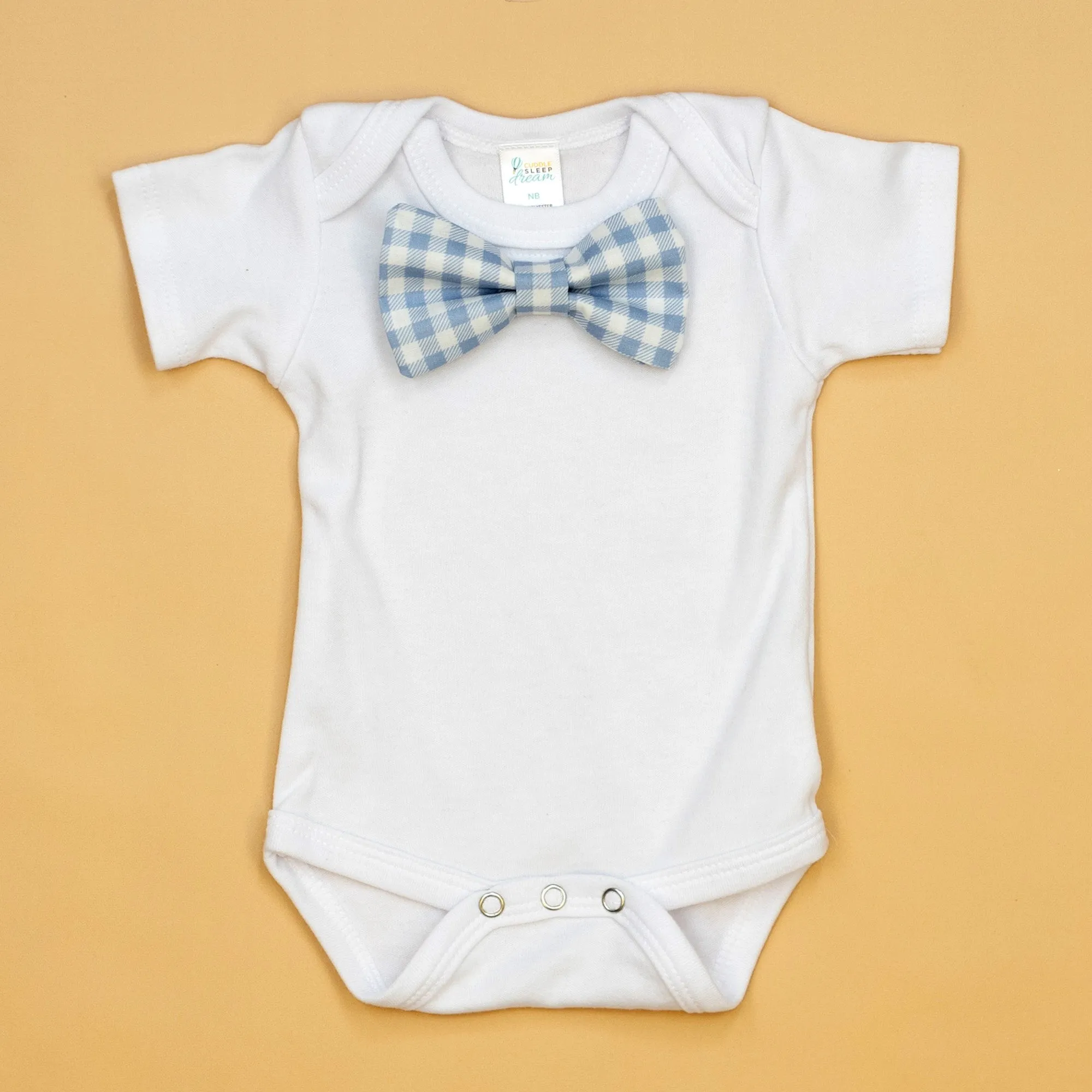 Cloud Check Bowtie Bodysuit