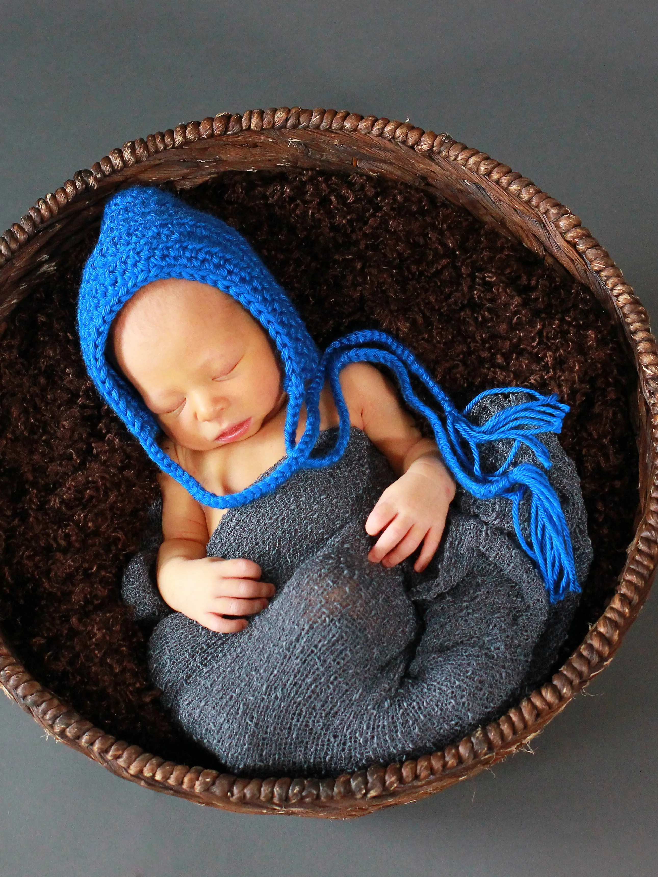 Cobalt blue pixie elf hat