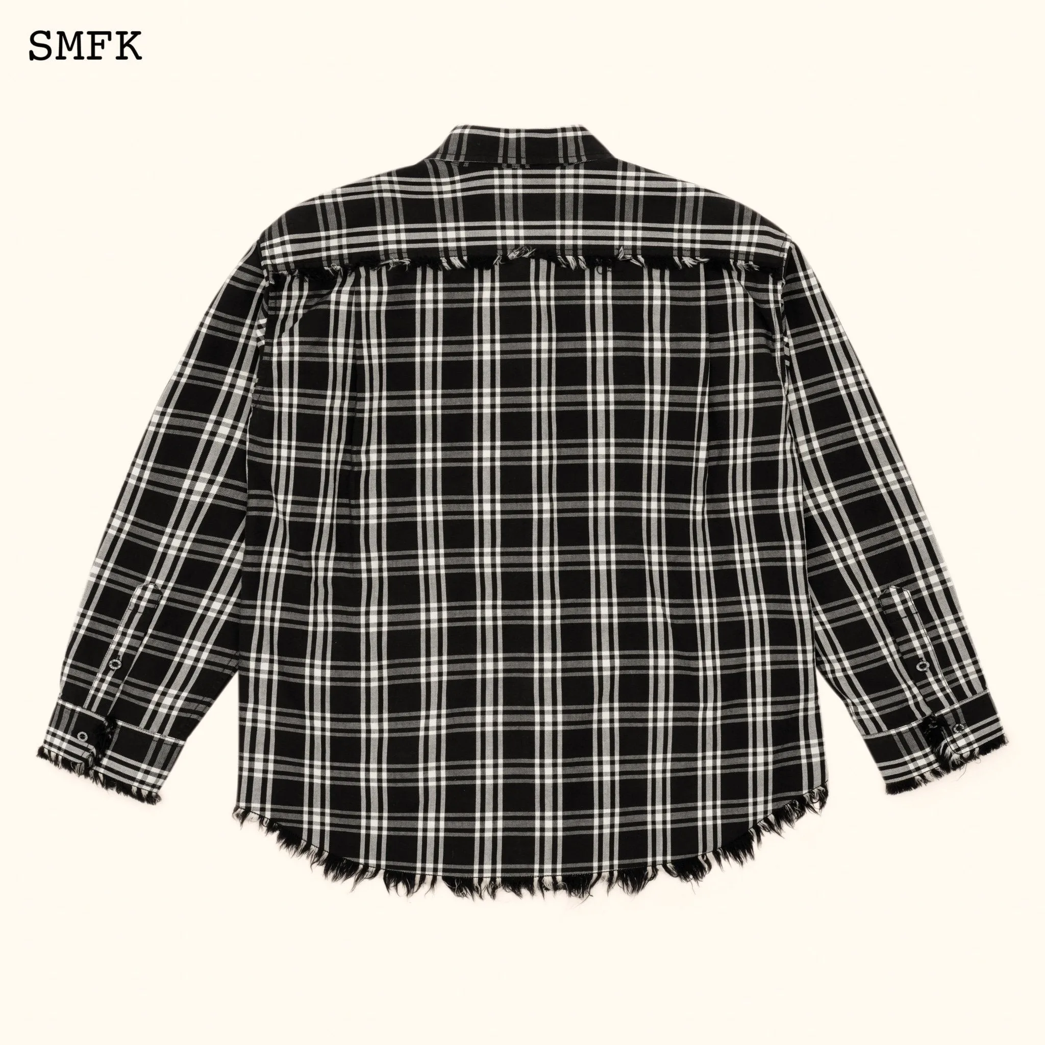 Compass Black Plaid Workwear Style Shirt