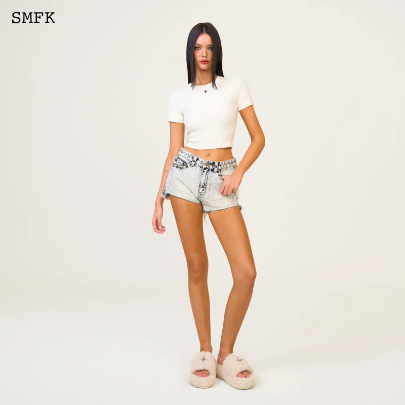 Compass Hug Slim-Fit Tee In White