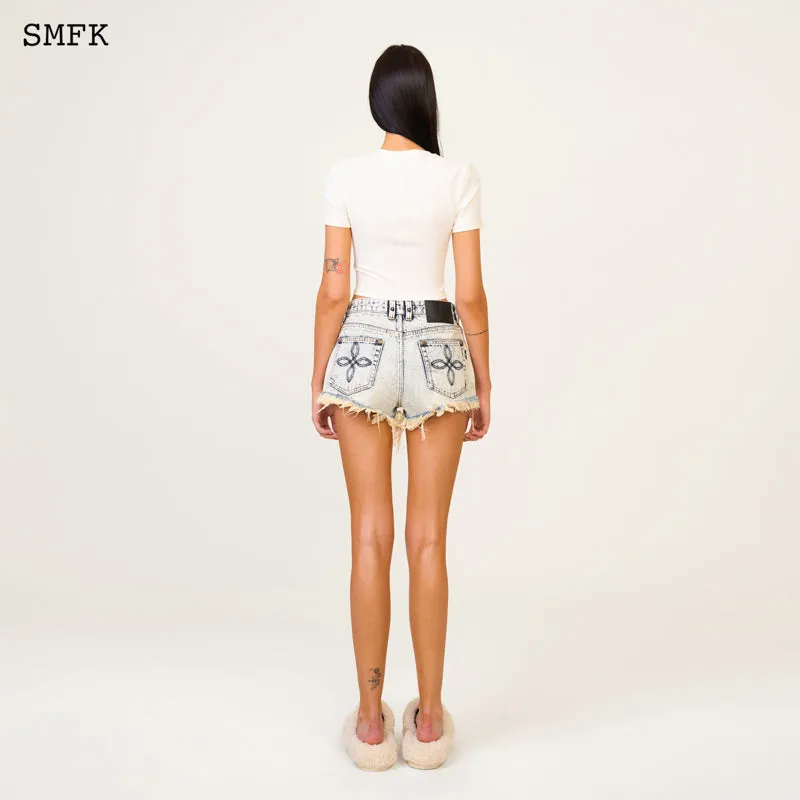 Compass Hug Slim-Fit Tee In White