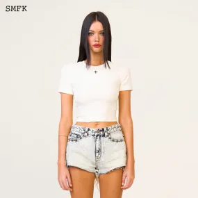 Compass Hug Slim-Fit Tee In White