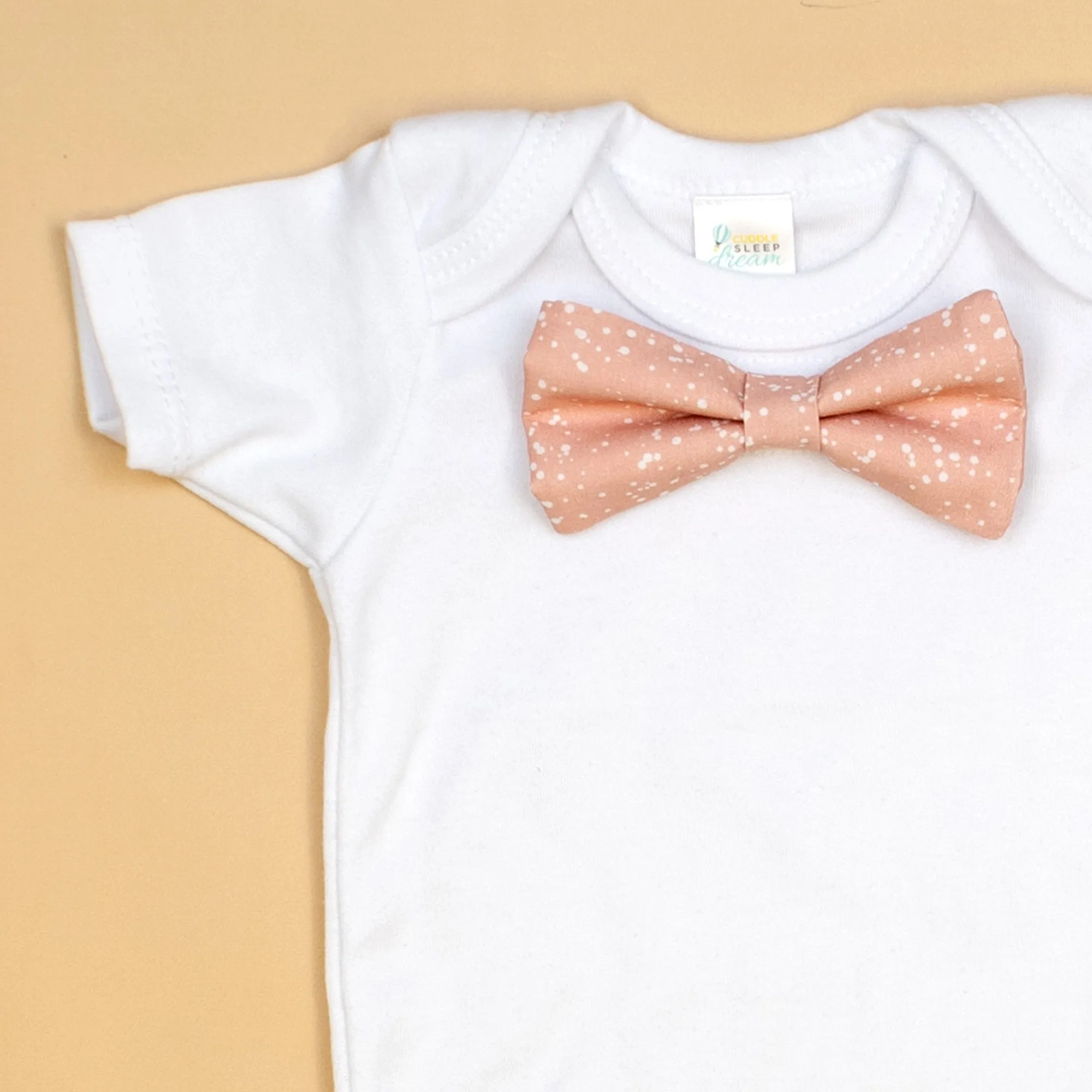 Coral Speckle Bowtie Bodysuit
