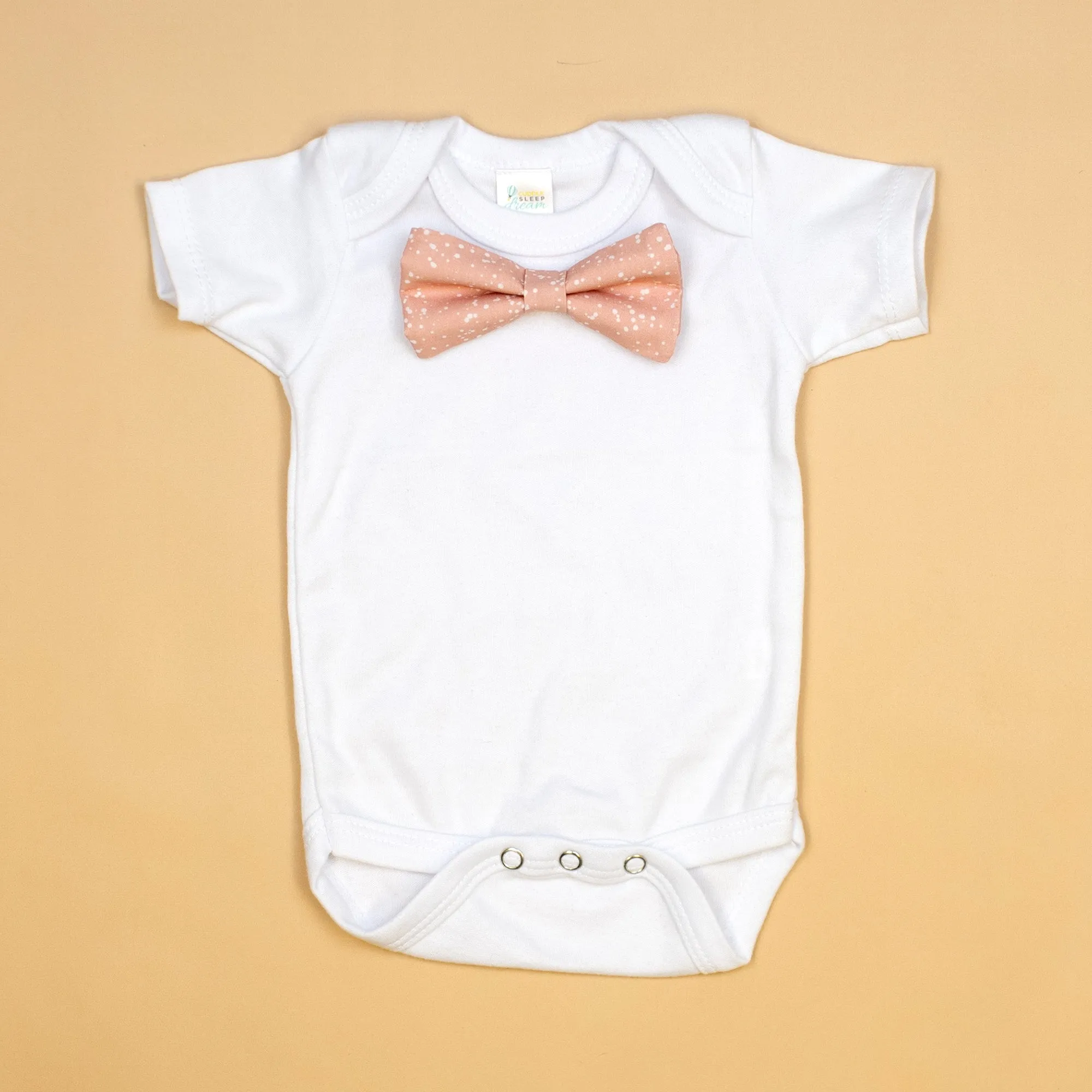 Coral Speckle Bowtie Bodysuit
