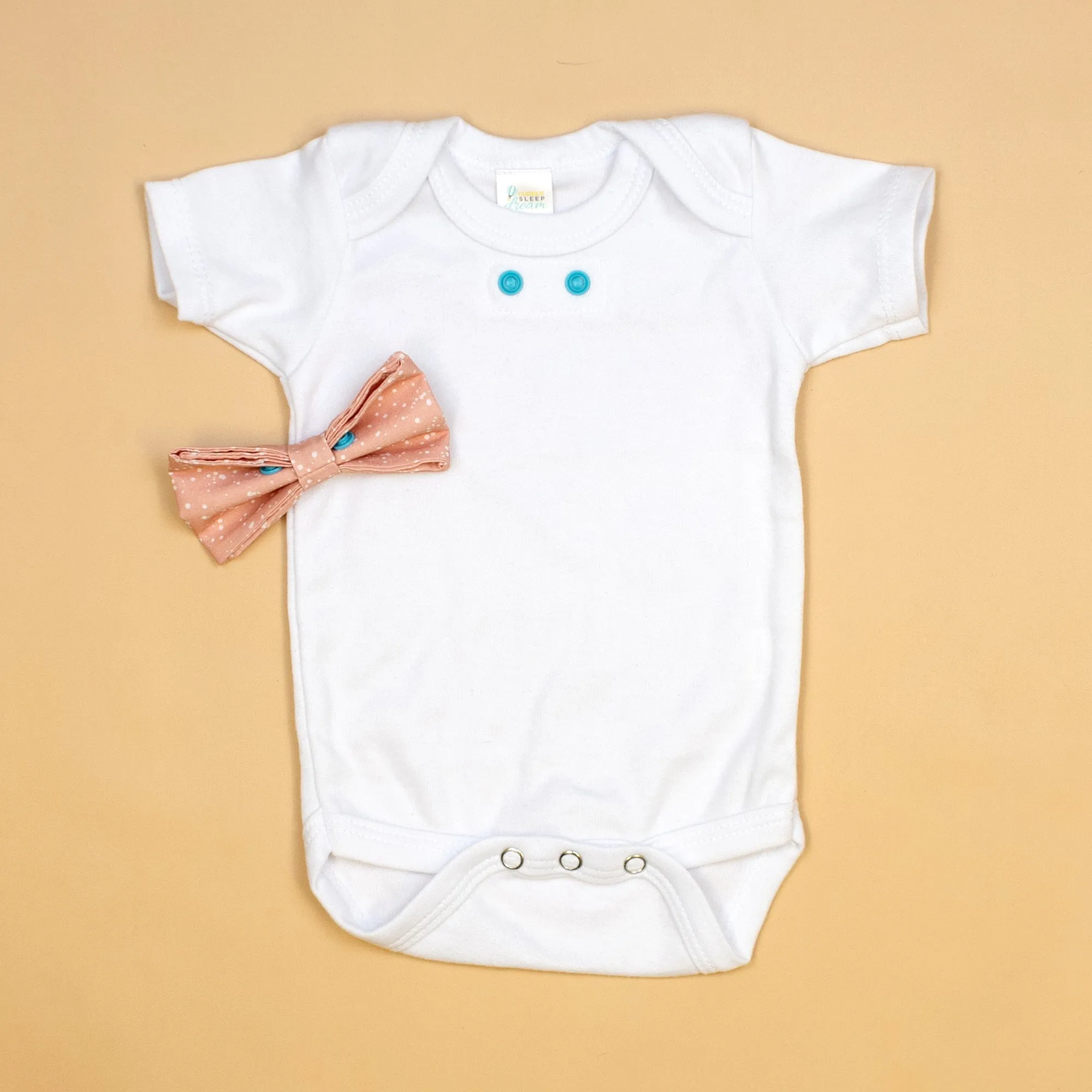 Coral Speckle Bowtie Bodysuit