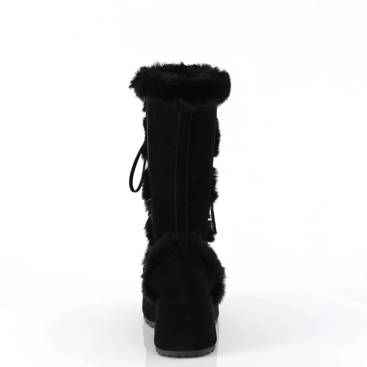 CUBBY-311 DemoniaCult Black Vegan Suede Sexy Women's Mid-Calf & Knee High Boots (Alternative Footwear)