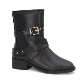 DARCY-12 Women's Strap With Buckle Riding Boot