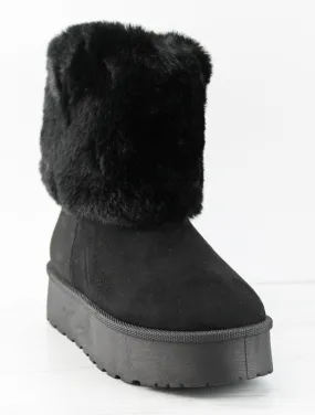 Denmark 35 Women's Faux Fur Platform Ankle Boots