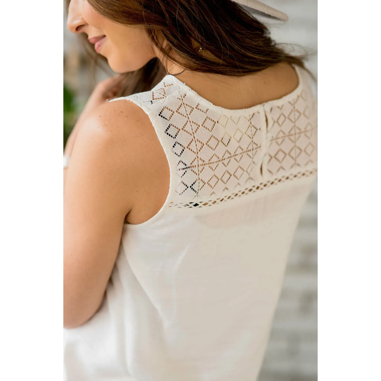 Diamond Cut Out V-Neck Tank